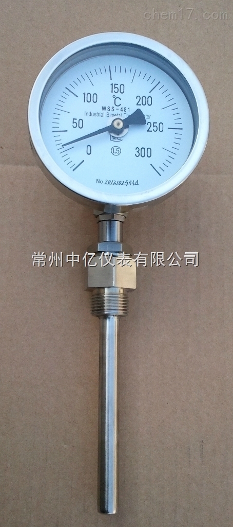 雙金屬(shu)溫度計(ji)WSS徑向型(xíng)雙金屬(shu)溫度計(jì)廠家